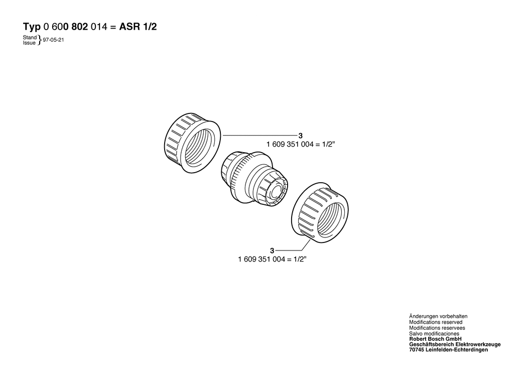 Bosch ASR 1/2 / 0600800014 / --- Spare Parts