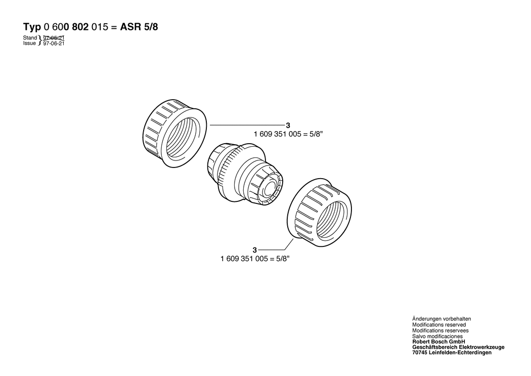 Bosch ASR 5/8 / 0600800015 / --- Spare Parts