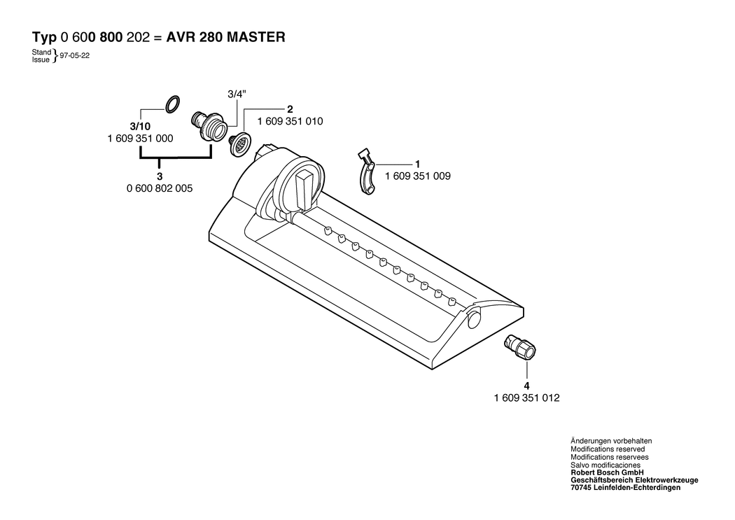 Bosch AVR 280 MASTER / 0600800202 / --- Spare Parts