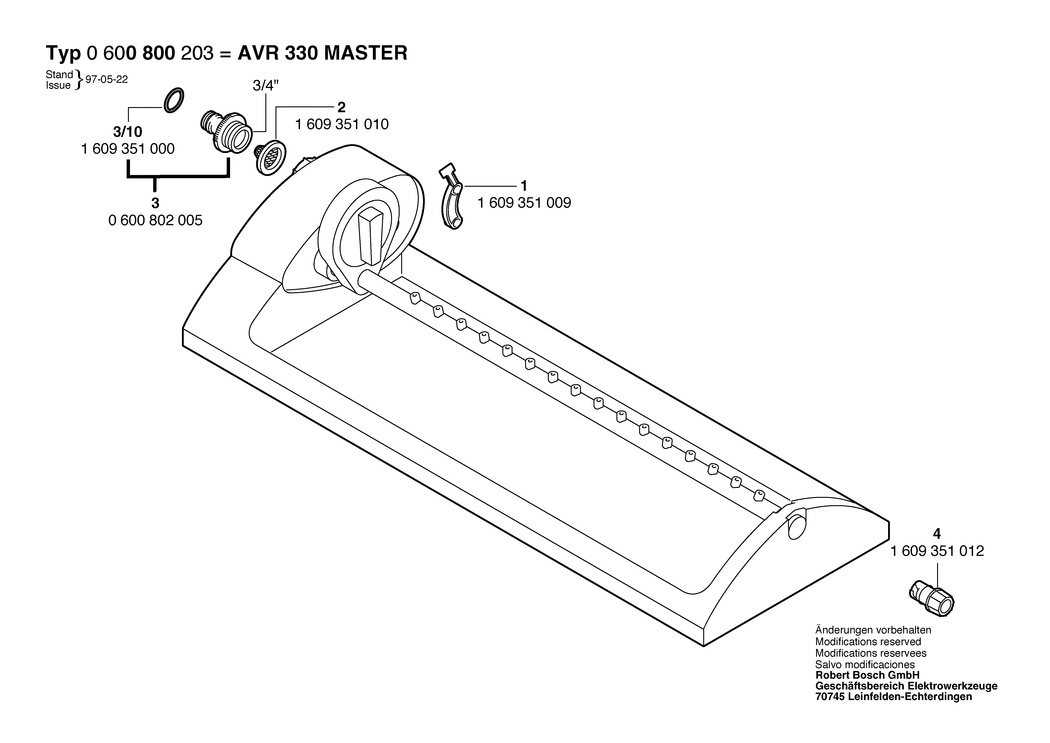 Bosch AVR 330 MASTER / 0600800203 / --- Spare Parts