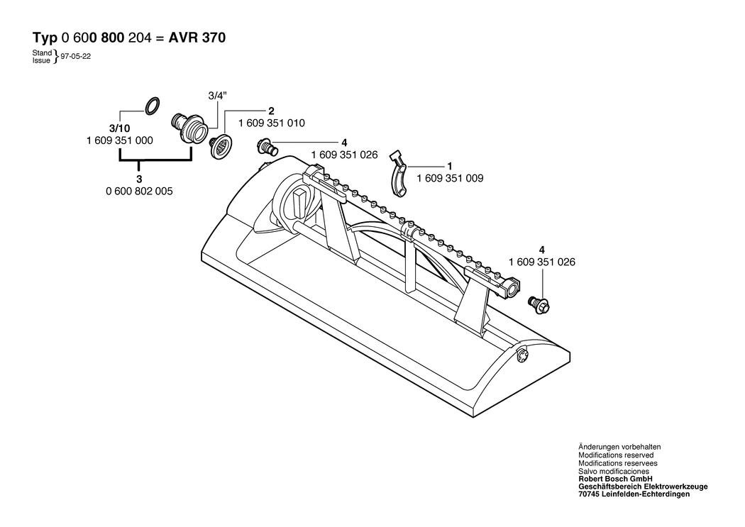 Bosch AVR 370 INTELLIGENT / 0600800204 / --- Spare Parts