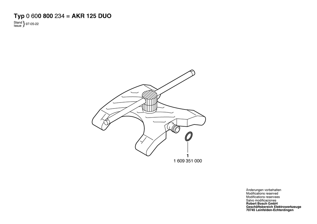Bosch AKR 125 DUO / 0600800234 / --- Spare Parts