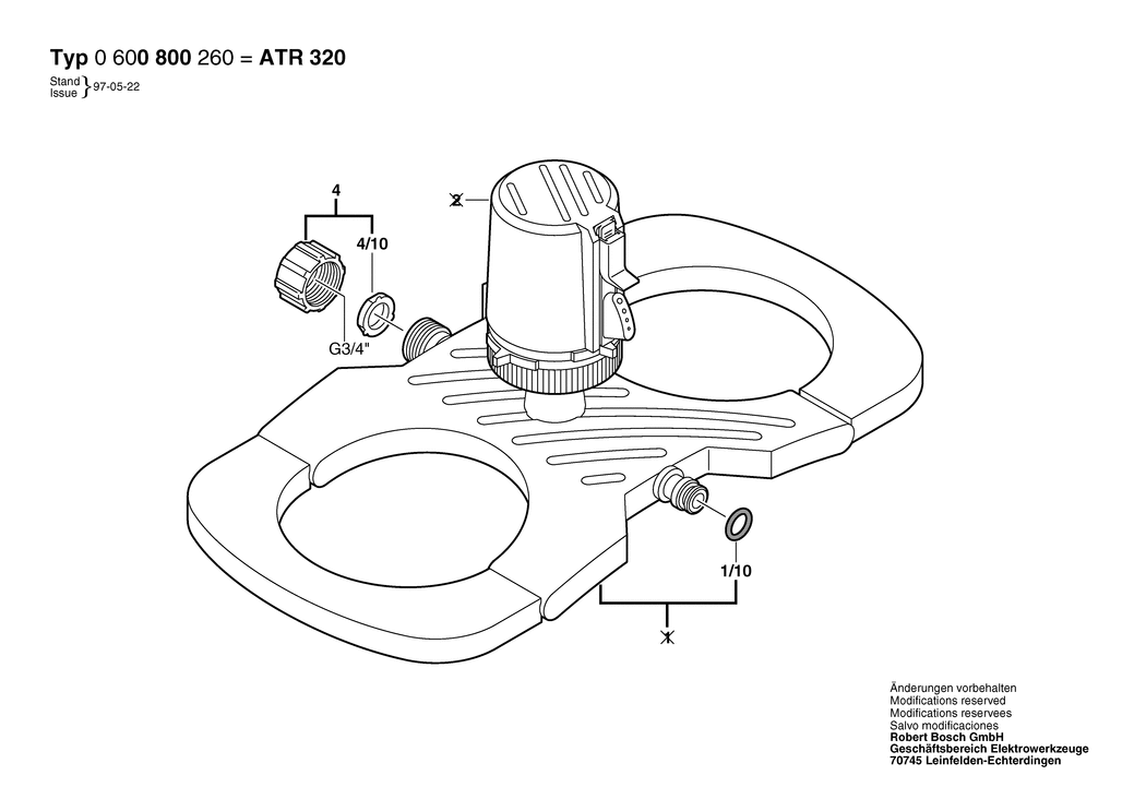 Bosch ATR 320 / 0600800260 / --- Spare Parts