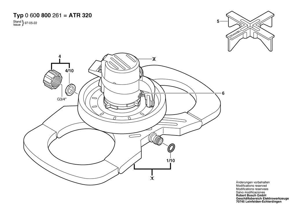 Bosch ATR 320 INTELLIGENT / 0600800261 / --- Spare Parts