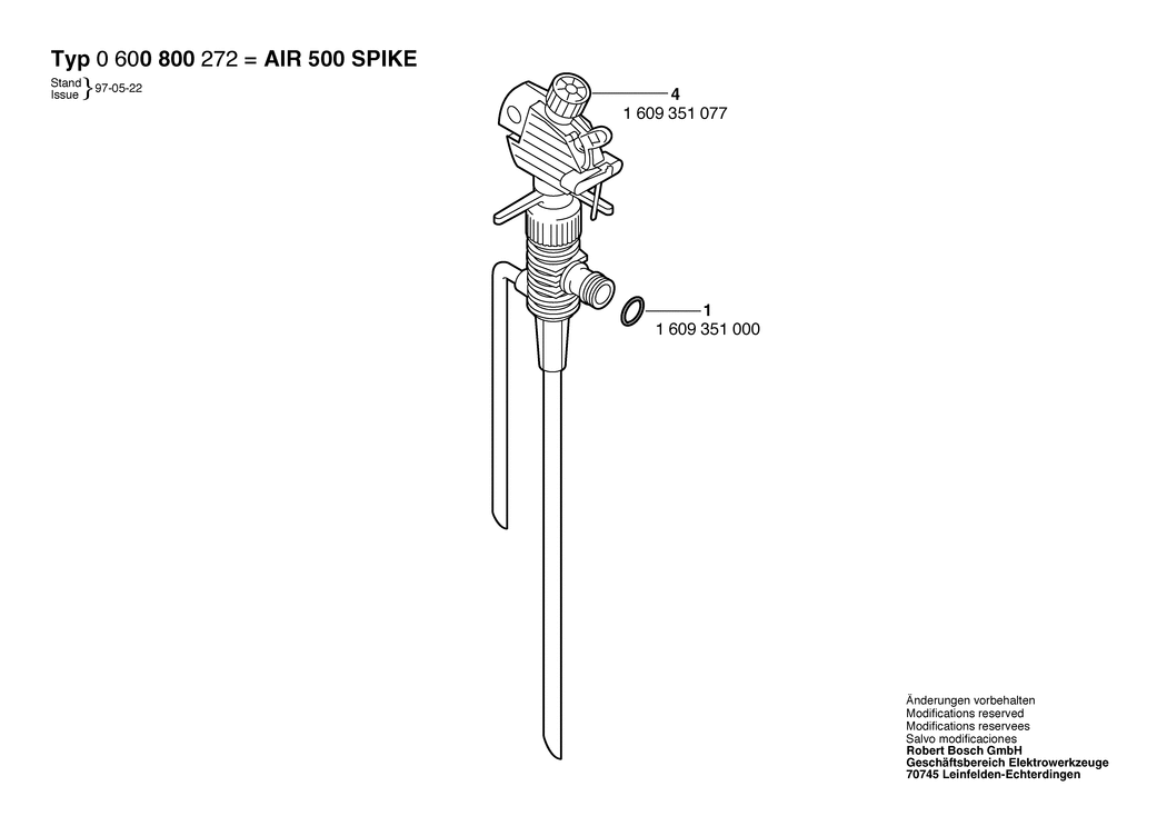 Bosch AIR 500 SPIKE / 0600800272 / --- Spare Parts
