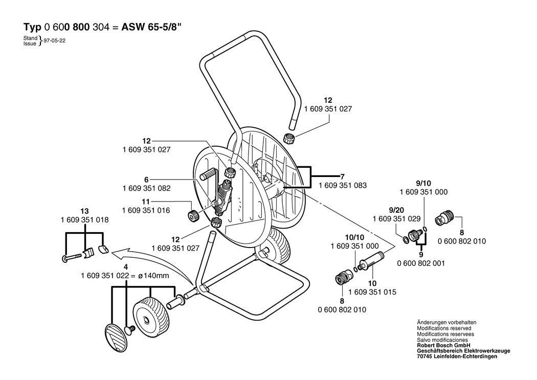 Bosch ASW 65-5/8 / 0600800304 / --- Spare Parts