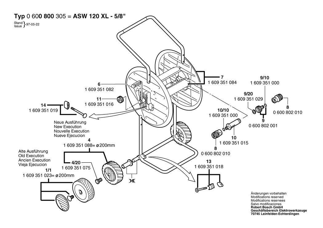 Bosch ASW 120 XL-5/8 / 0600800305 / --- Spare Parts