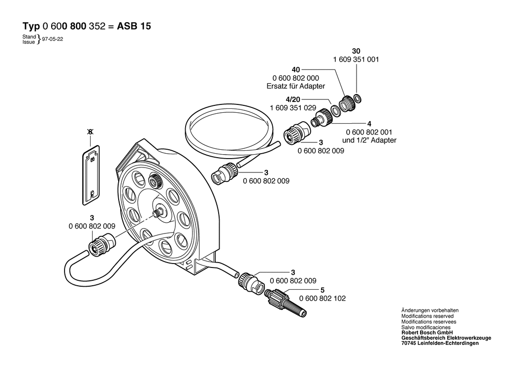 Bosch ASB 15 / 0600800352 / --- Spare Parts