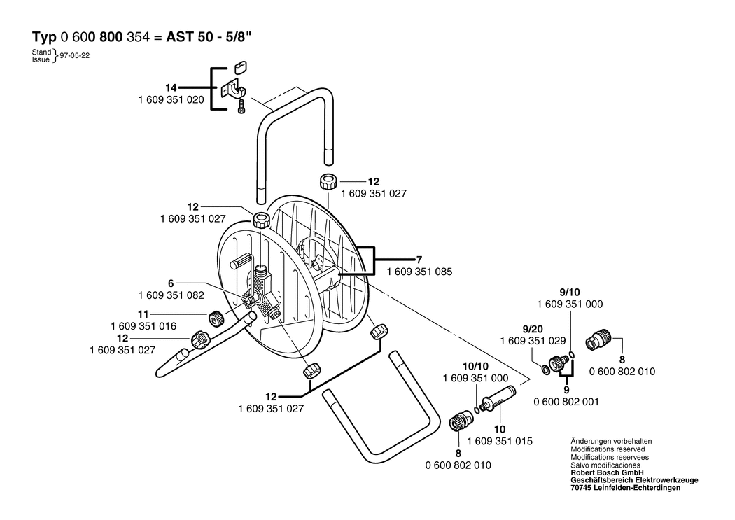 Bosch AST 50-5/8 / 0600800354 / --- Spare Parts