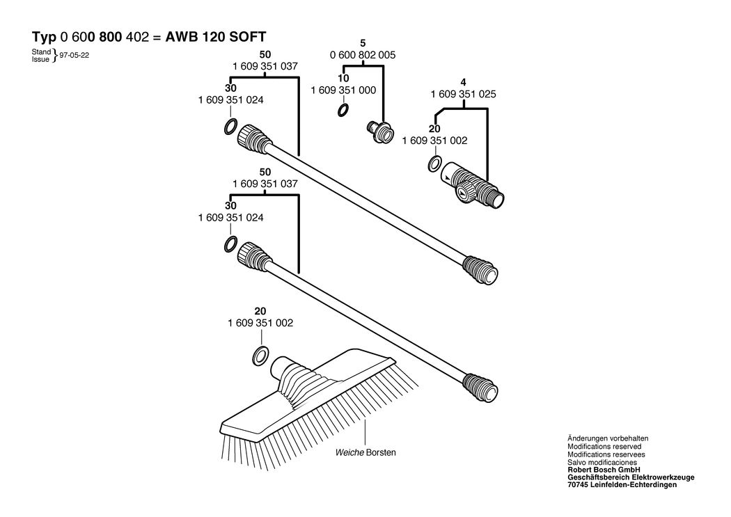 Bosch AWB 120 SOFT / 0600800402 / --- Spare Parts