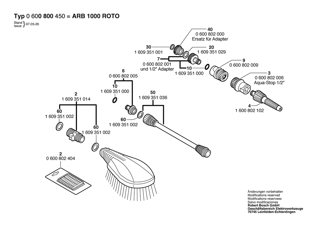 Bosch ARB 1000 ROTO-SET / 0600800450 / --- Spare Parts