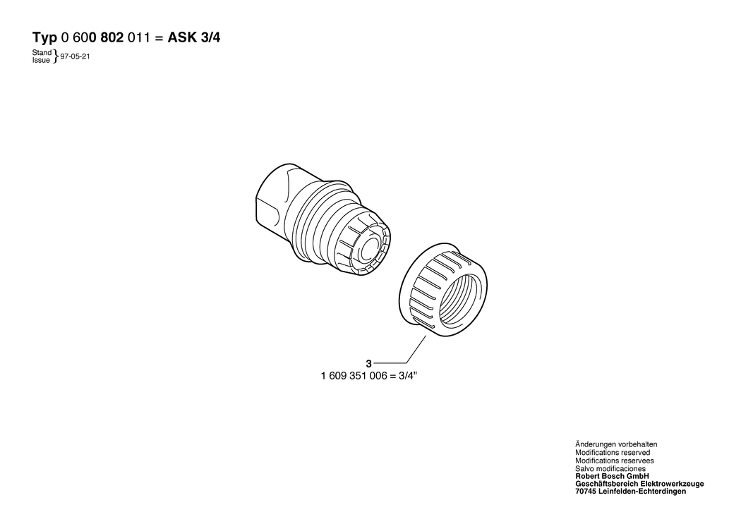 Bosch ASK 3/4 / 0600802011 / --- Spare Parts