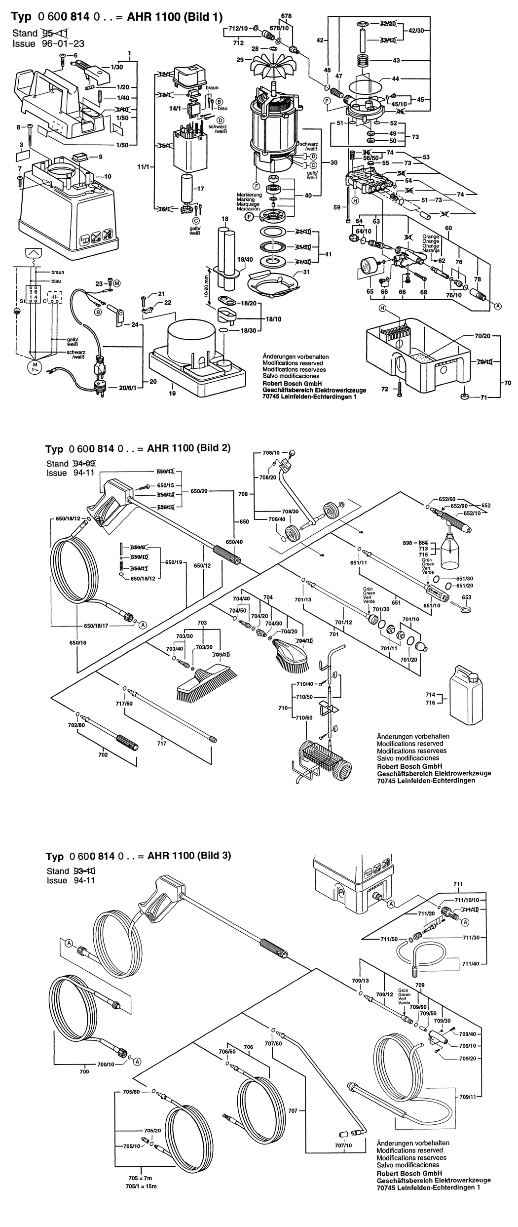 Bosch AHR 1100 / 0600814050 / I 230 Volt Spare Parts