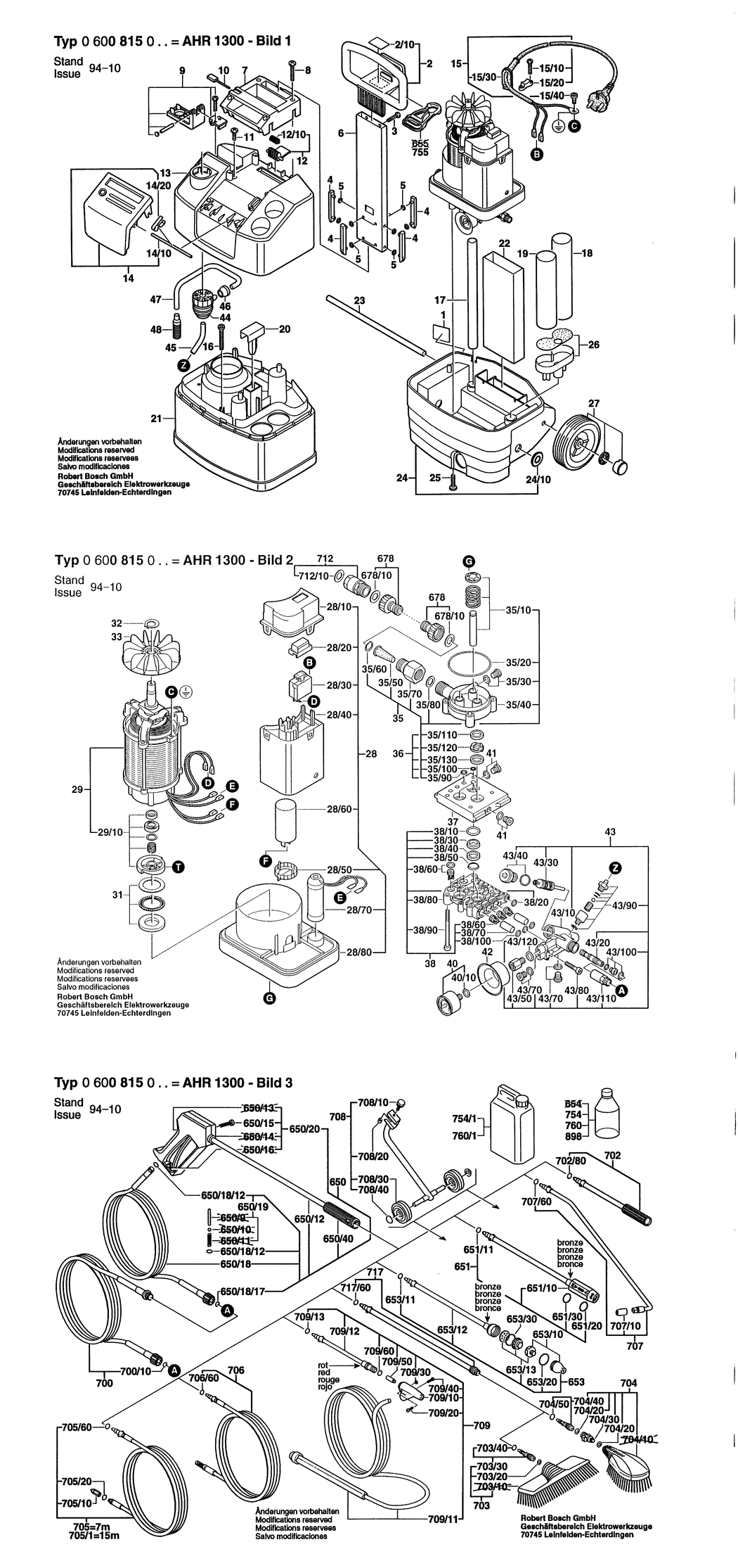Bosch AHR 1300 / 0600815003 / EU 230 Volt Spare Parts
