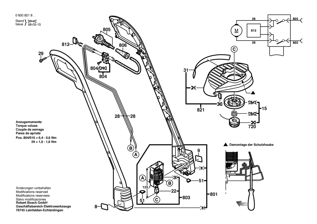 Bosch ART 23 / 0600821803 / EU 230 Volt Spare Parts