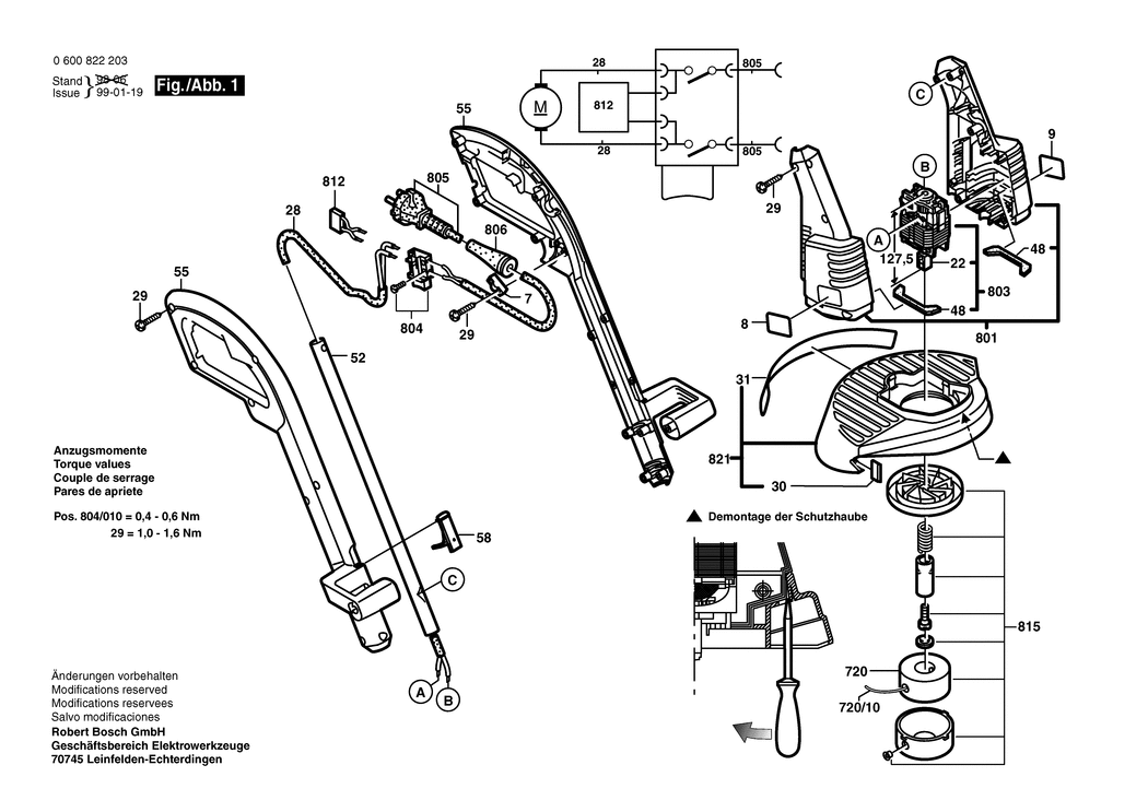 Bosch ART 25 / 0600822203 / EU 230 Volt Spare Parts