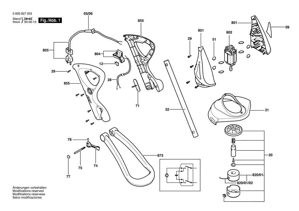 Bosch ART 23 GFS / 0600827203 / EU 230 Volt Spare Parts