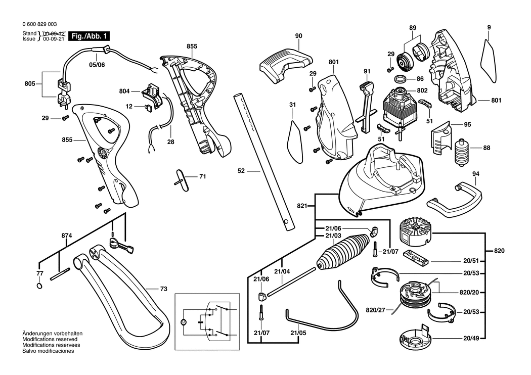 Bosch ART 30 GSD / 0600829003 / EU 230 Volt Spare Parts