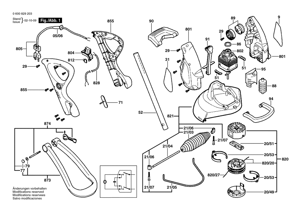 Bosch ART 30 GSD / 0600829232 / CH 230 Volt Spare Parts