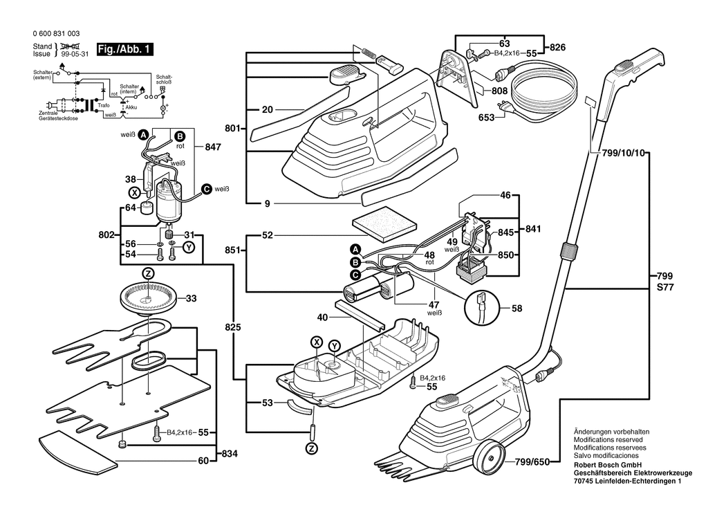 Bosch AGS 8 / 0600831003 / EU 3.6 Volt Spare Parts