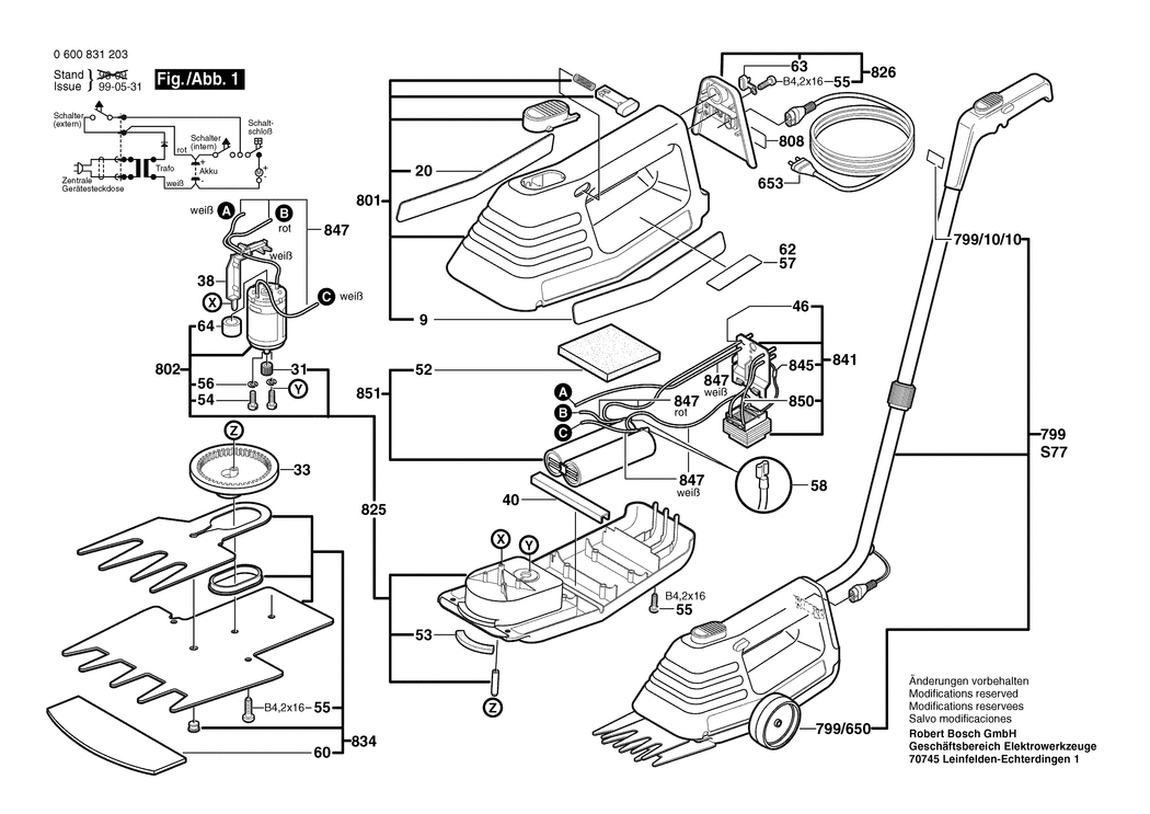 Bosch AGS 10 / 0600831242 / GB 4.8 Volt Spare Parts