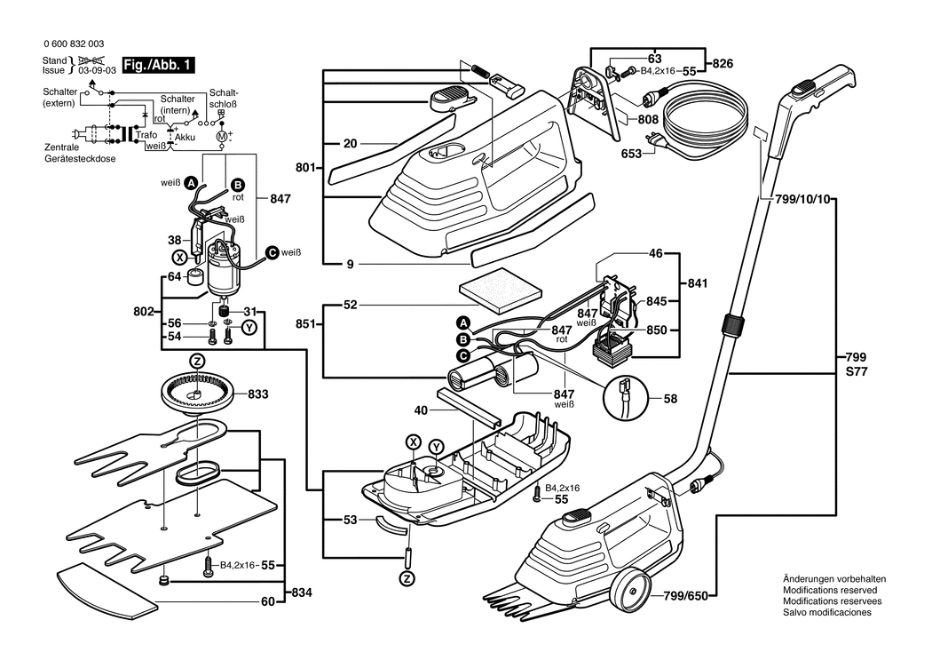 Bosch AGS 50 / 0600832003 / EU 3.6 Volt Spare Parts