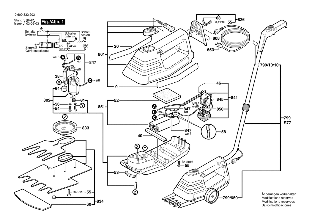 Bosch AGS 65 / 0600832203 / EU 4.8 Volt Spare Parts