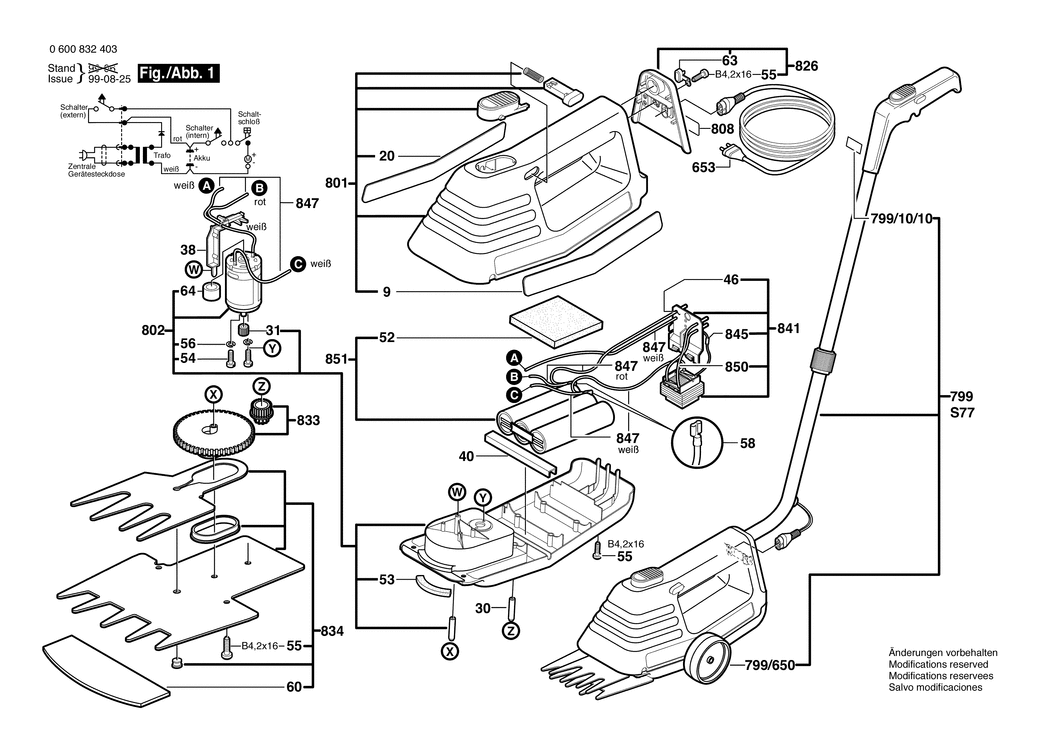 Bosch AGS 70 / 0600832403 / EU 7.2 Volt Spare Parts