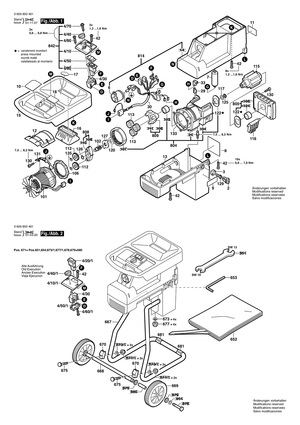 Bosch COMSTAR 220 L / 0600850461 / EU 230 Volt Spare Parts