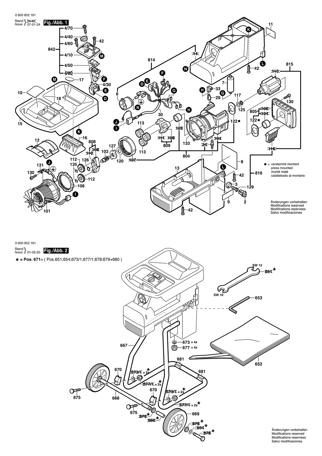 Bosch COMSTAR 250L / 0600852161 / EU 230 Volt Spare Parts