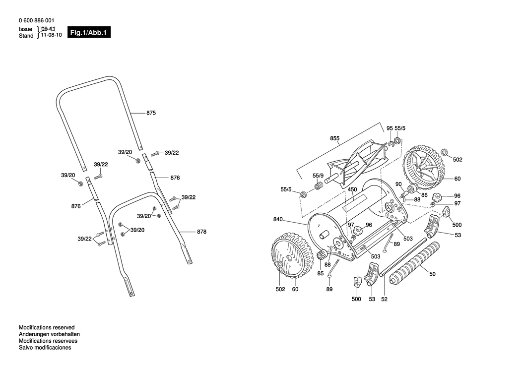 Bosch AHM 30 / 0600886001 / EU 230 Volt Spare Parts