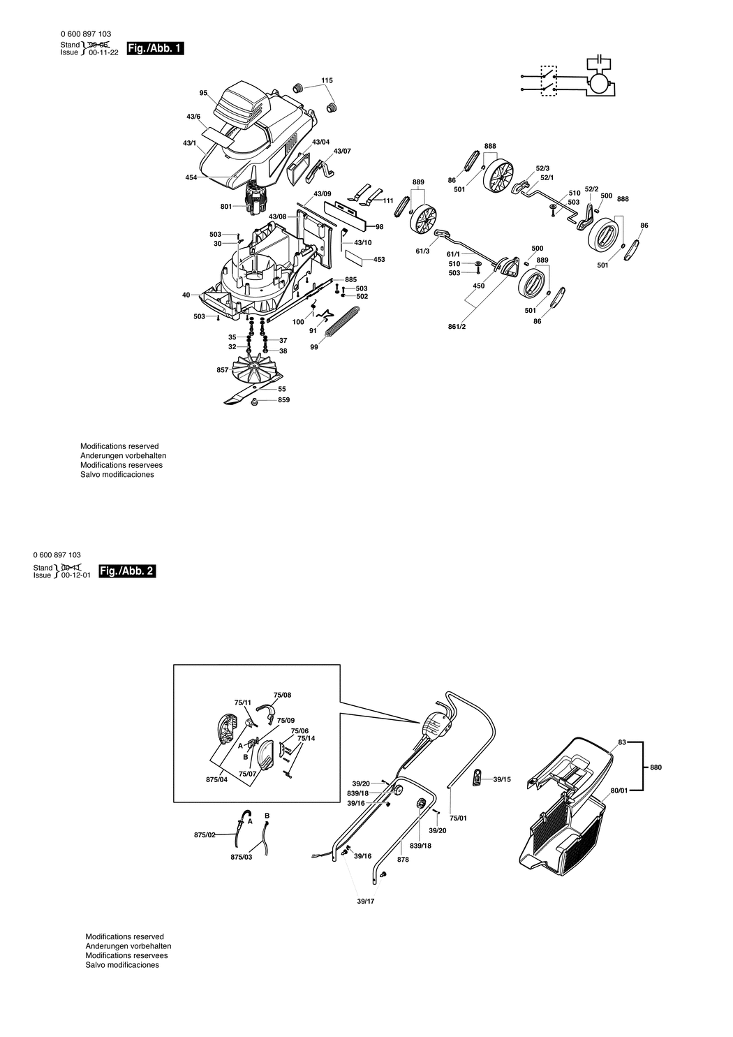 Bosch ARM 32 E / 0600897103 / EU 230 Volt Spare Parts