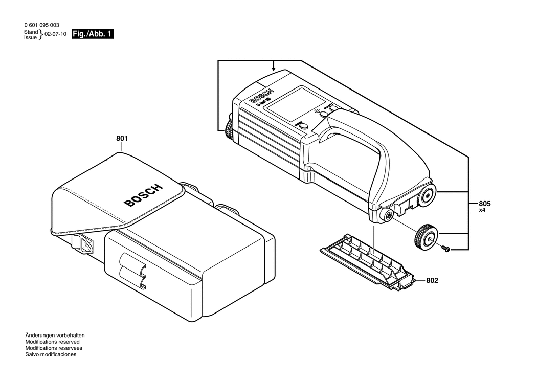 Bosch D-tect 100 concrete / 0601095100 / EU Spare Parts