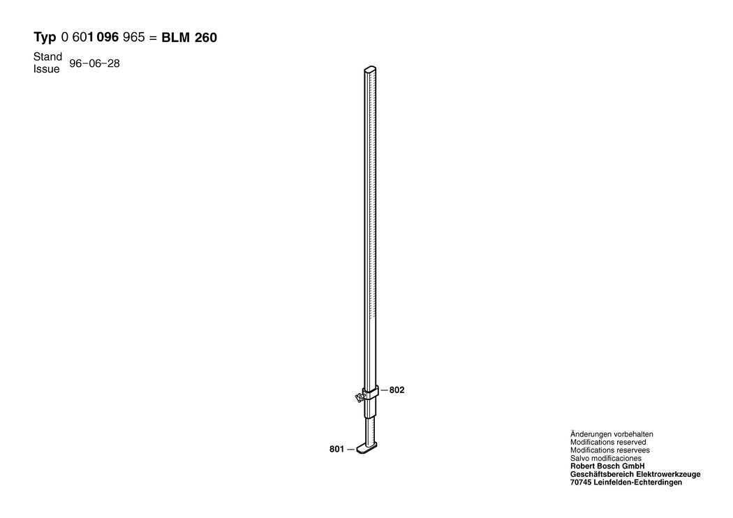 Bosch BLM 260 / 0601096965 / EU Spare Parts