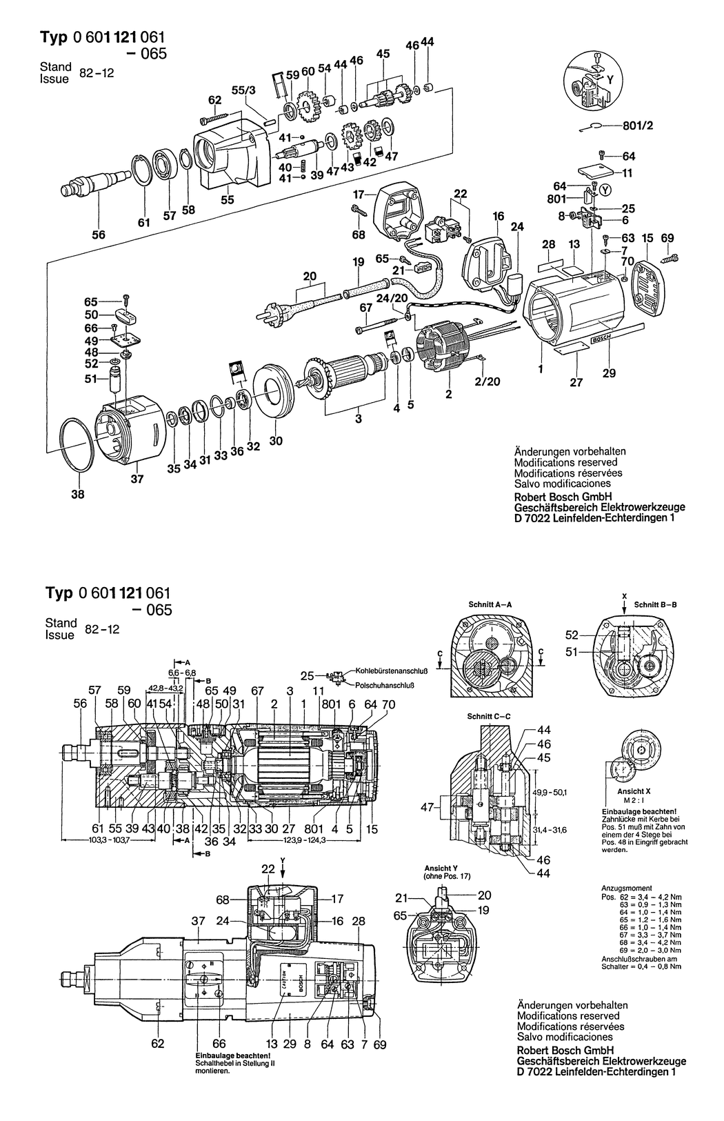 Bosch ---- / 0601121062 / F 110 Volt Spare Parts