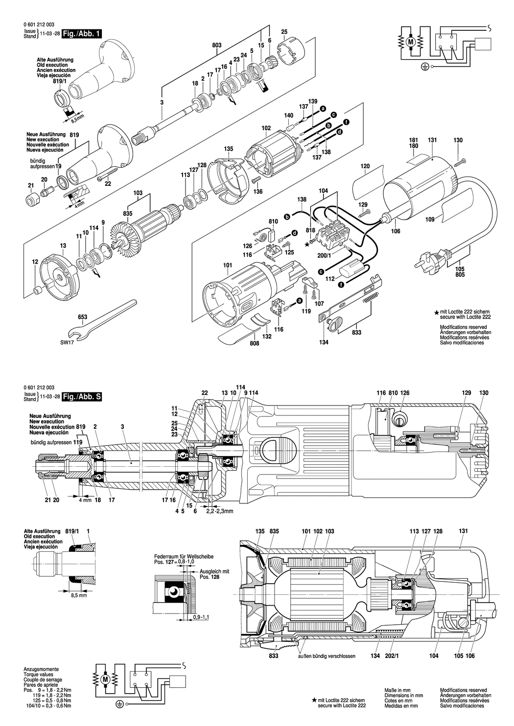 Bosch ---- / 0601212034 / --- 115 Volt Spare Parts