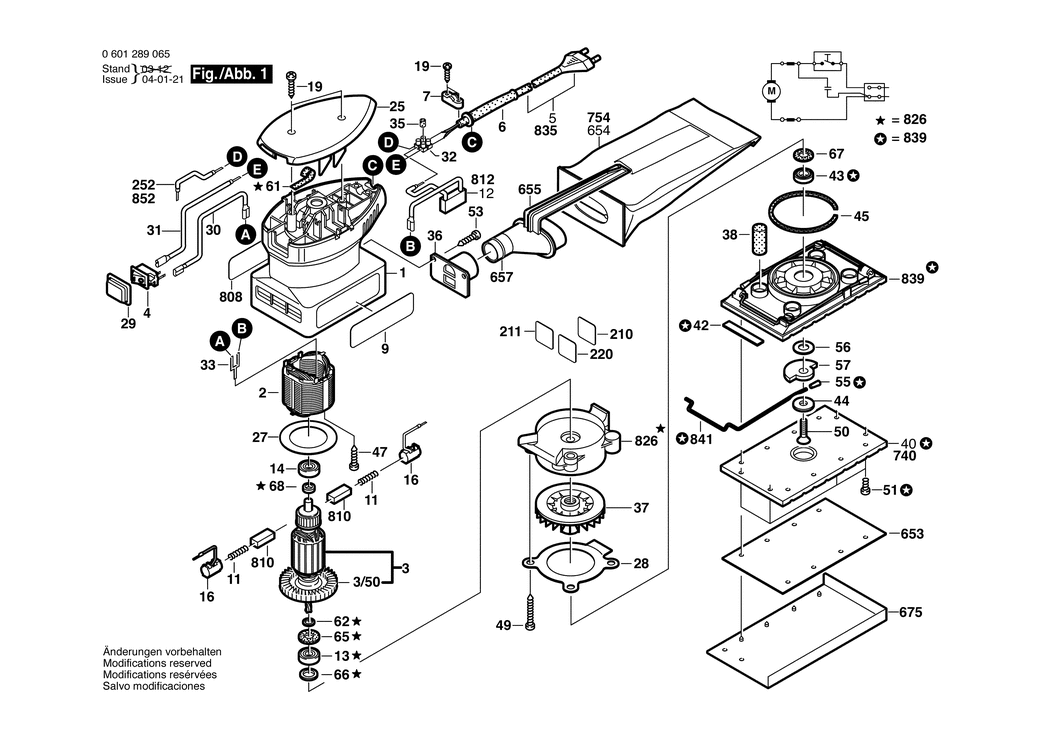 Bosch SW 16 A / 0601289066 / EU 230 Volt Spare Parts