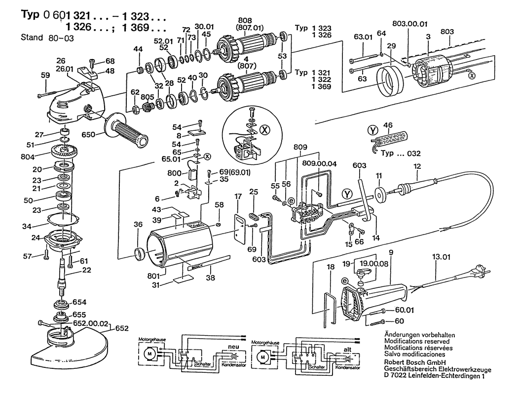 Bosch ---- / 0601322042 / GB 240 Volt Spare Parts