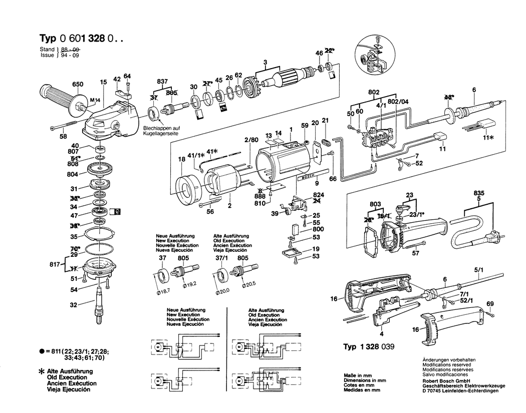 Bosch ---- / 0601328003 / EU 220 Volt Spare Parts