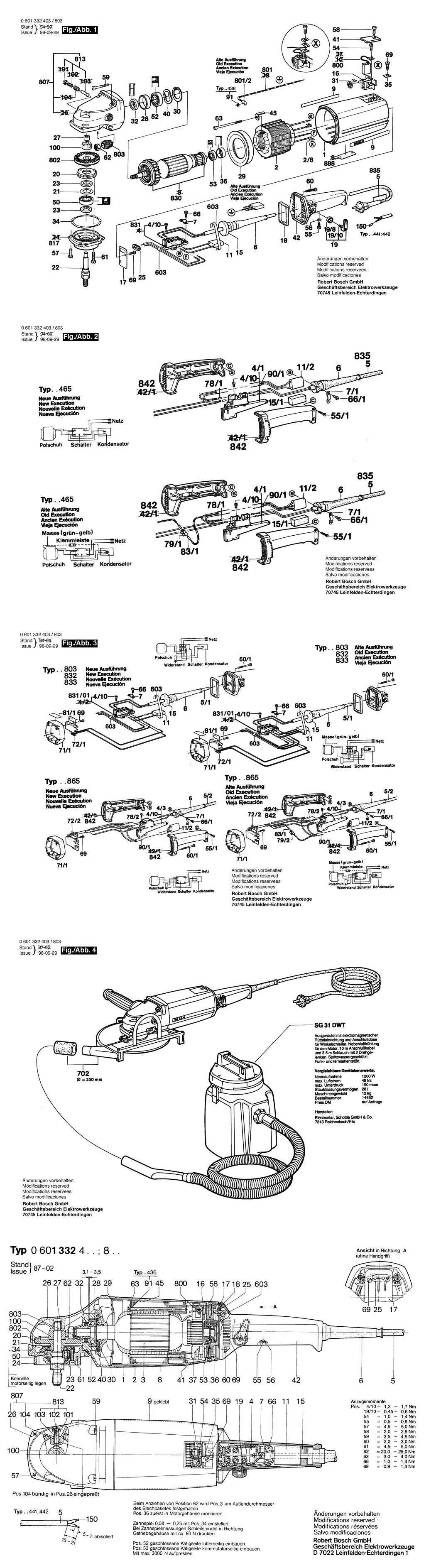 Bosch ---- / 0601332832 / CH 220 Volt Spare Parts