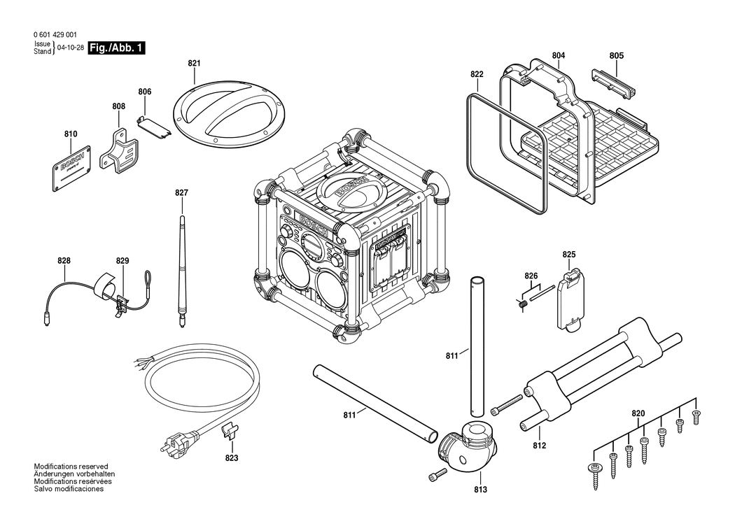 Bosch GML 24 V-CD / 0601429101 / EU 24 Volt Spare Parts