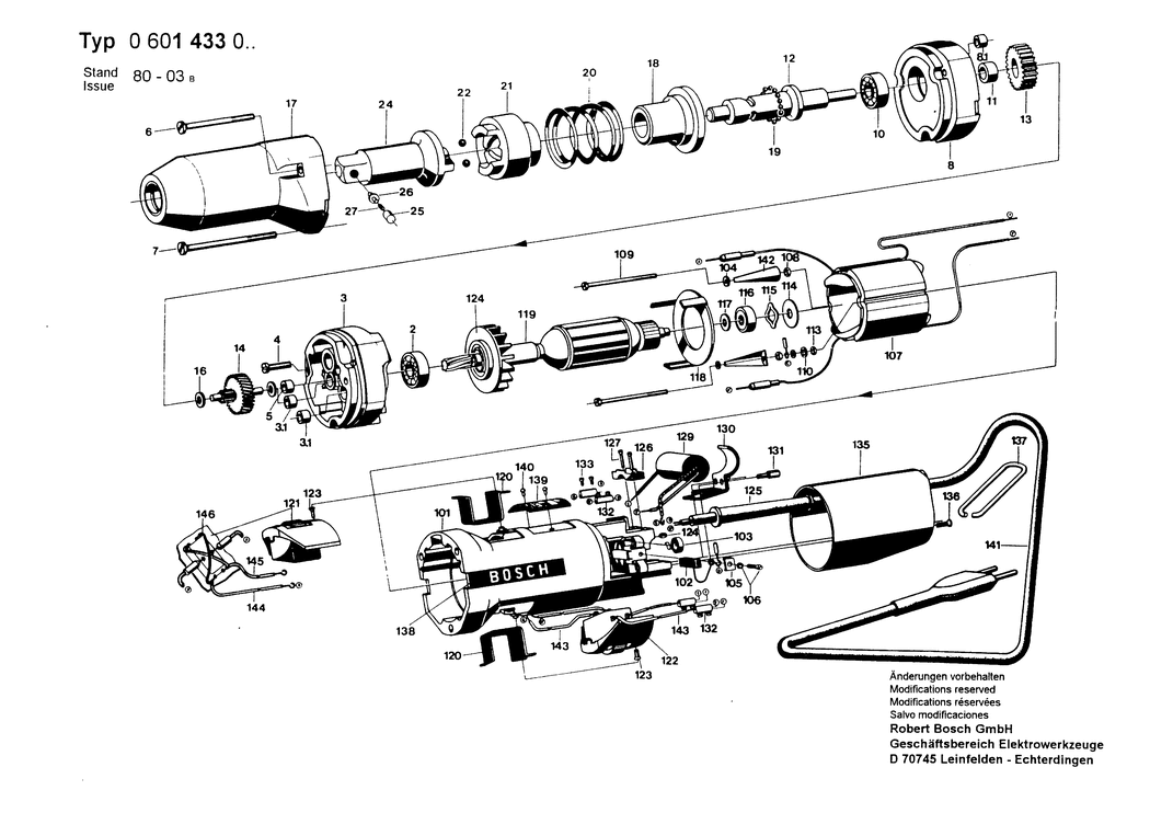 Bosch ---- / 0601433032 / CH 220 Volt Spare Parts