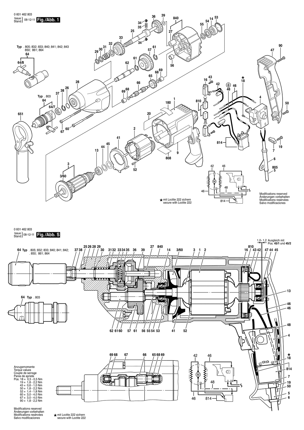 Bosch GGW 10 E / 0601462850 / I 230 Volt Spare Parts
