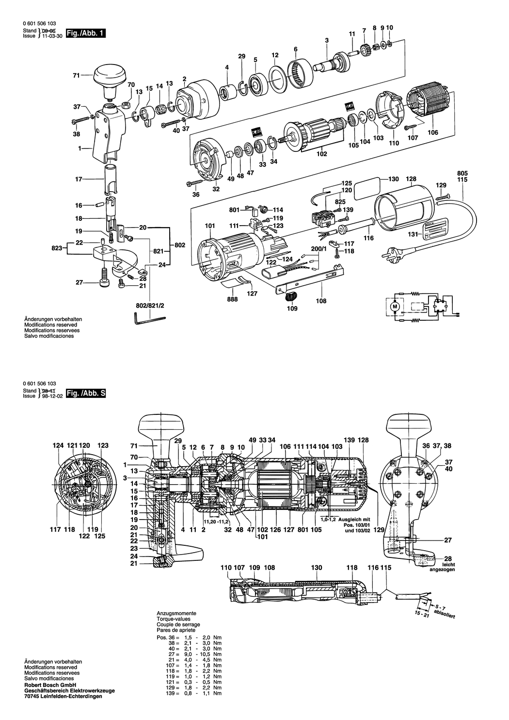 Bosch GSC 2.8 / 0601506150 / I 230 Volt Spare Parts