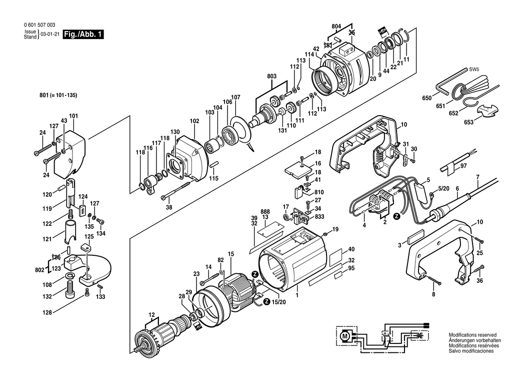 Bosch ---- / 0601507032 / CH 220 Volt Spare Parts