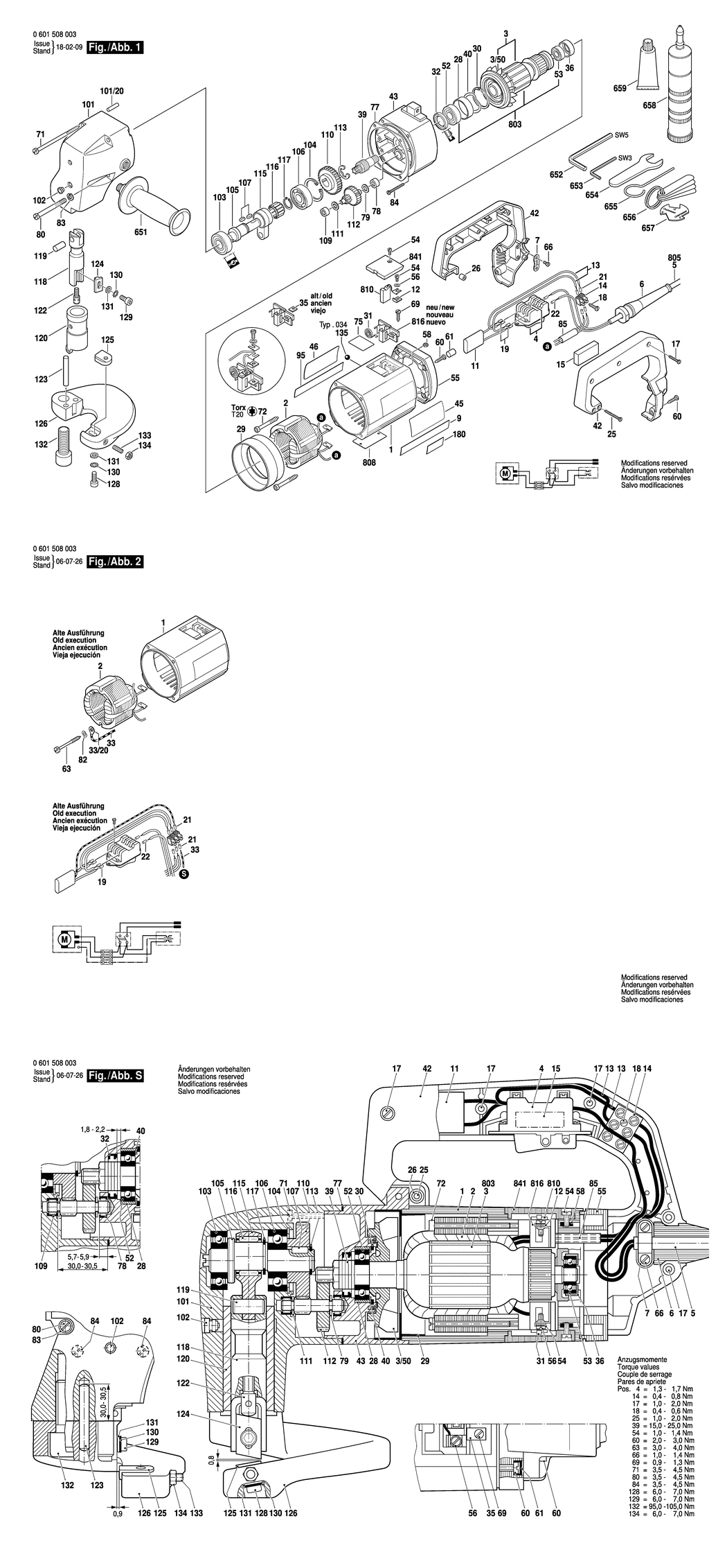 Bosch ---- / 0601508003 / EU 220 Volt Spare Parts