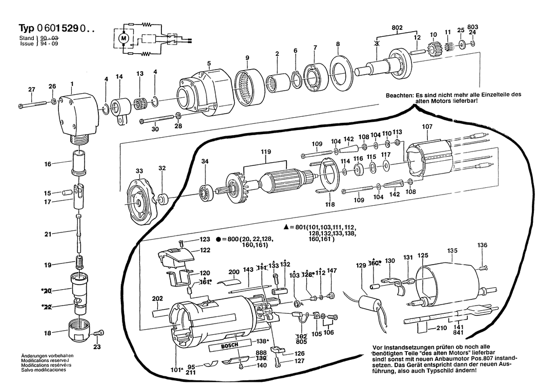 Bosch ---- / 0601529003 / EU 220 Volt Spare Parts