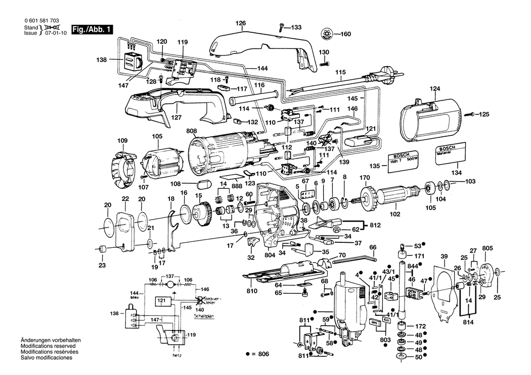 Bosch ---- / 0601581748 / F 220 Volt Spare Parts