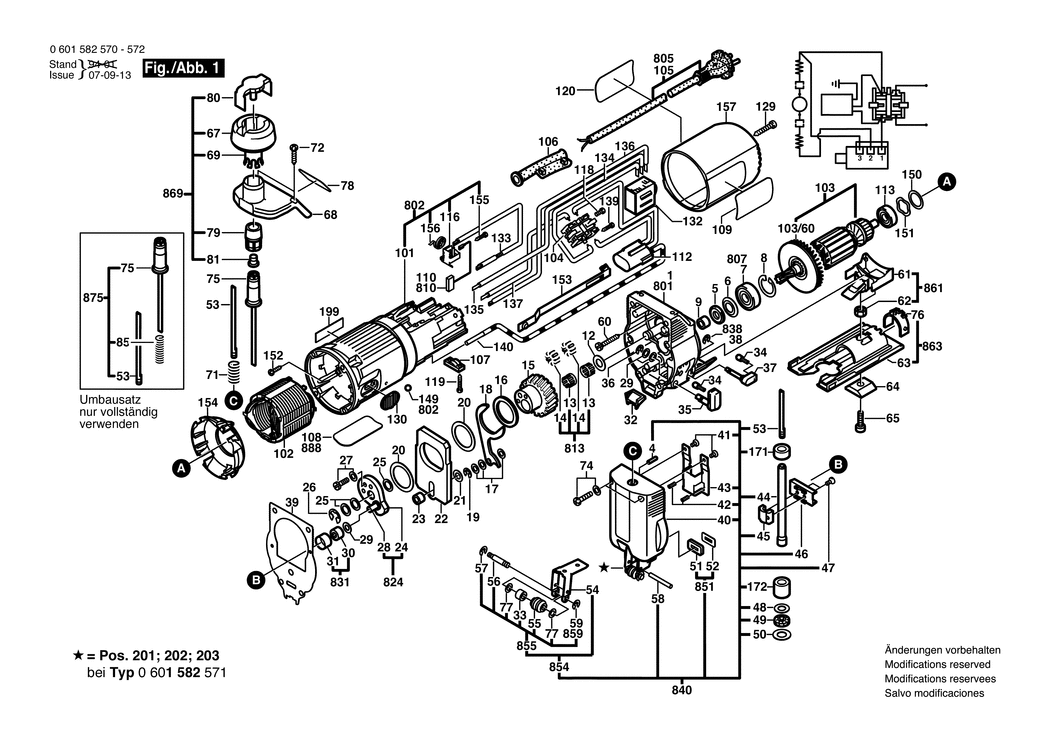 Bosch STP 60 E / 0601582571 / I 220 Volt Spare Parts