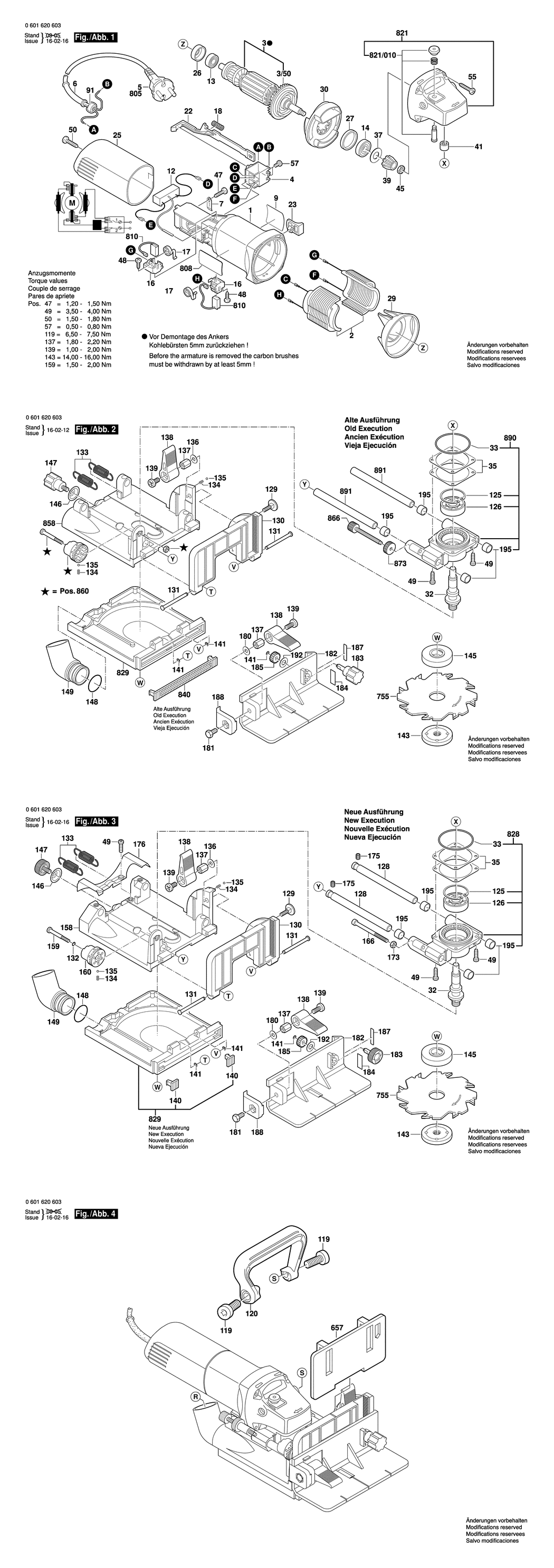 Bosch GFF 22 A / 0601620061 / GB 110 Volt Spare Parts